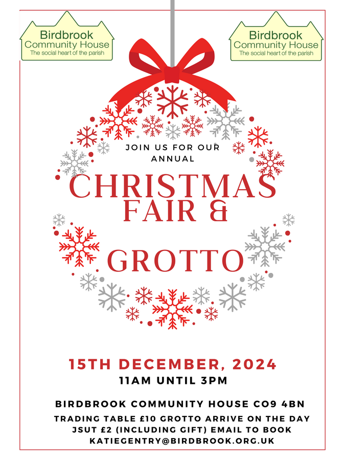 Christmas fair and grotto poster 